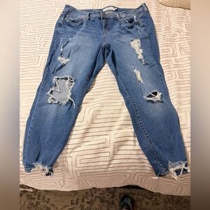 Torrid Distressed Skinny Jeans in Blue 18R